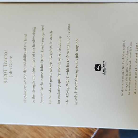 3 pc. Hallmark John Deere Tractor Keepsake Ornaments 2006-2008 - Picture 5 of 7